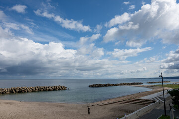 日本の鳥取県米子市のとても美しい海の風景