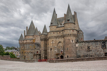 Château de Vitré datant du XIIème siècle. Ile-et-Vilaine. Bretagne