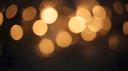 Warm Christmas Lights Bokeh with Copy Space - Premium New Year Holiday Greeting Background