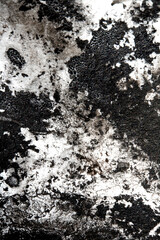 Expressive abstract paint lines and splatters in ink and paints red black grungy distressed background