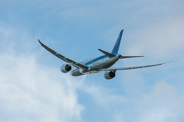 茜色の空へ飛び立つ瞬間