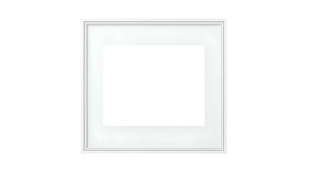 White framed window, blank center, on black background isolation