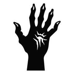 Obraz premium zombie hand Silhouette Icon Vector Art