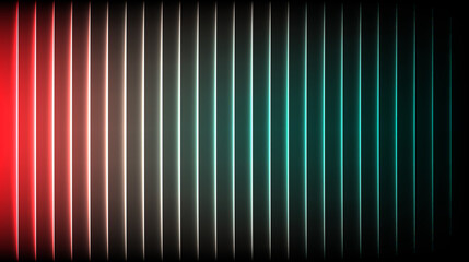 Glass gradient abstract neon light background with vertical lines pattern