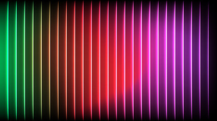 Glass gradient abstract colorful neon light background vertical lines glow