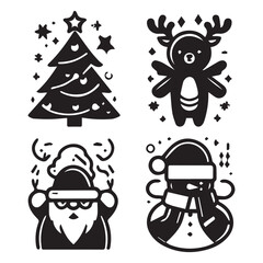 Christmas, Holiday, and Winter Icon Set (vector icons)
