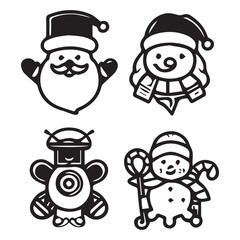 christmas icons set vector illustration
