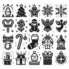 set of christmas icons