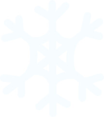 Minimal Blue Snowflake Icon – Clean Winter Symbol for Christmas Decoration and Seasonal Graphic Design
