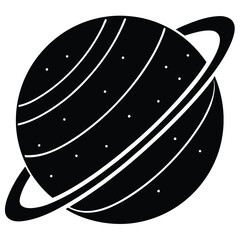 planet surface Silhouette Icon Vector Art