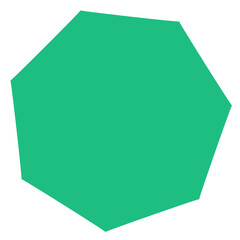 Green Hexagon Shape