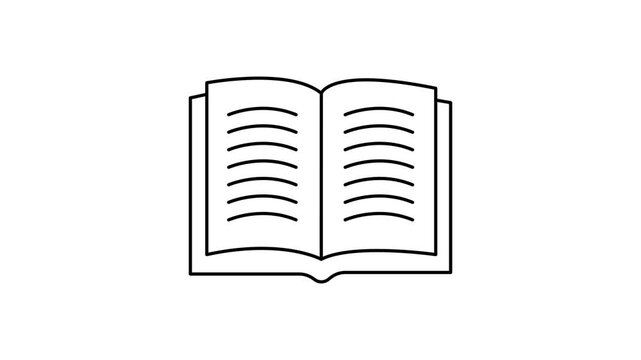 Open book isolated on white background.