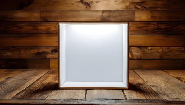 DIY White Lightbox on Wooden Background