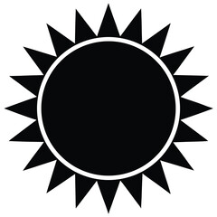 solar eclipse Silhouette Icon Vector Art