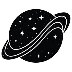 space nebula Silhouette Icon Vector Art