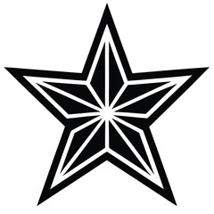 star pattern Silhouette Icon Vector Art