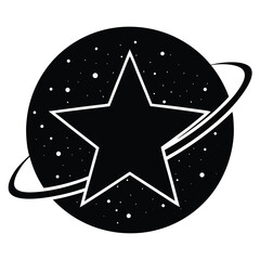 starfield Silhouette Icon Vector Art