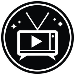streaming app Silhouette Icon Vector Art
