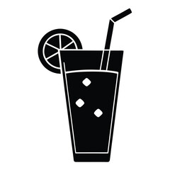 summer drink Silhouette Icon Vector Art
