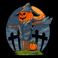 Scarecrow pumpkin Halloween