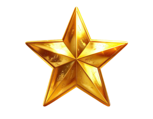 golden star award symbol of achievement and success.
