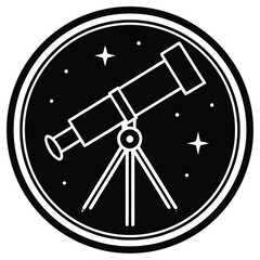 telescope mount Silhouette Icon Vector Art