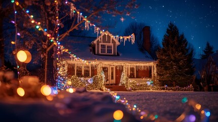 Home decoration lighting in christmas festival