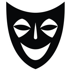 theater mask Silhouette Icon Vector Art