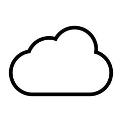 Cloud Outline Icon Illustration