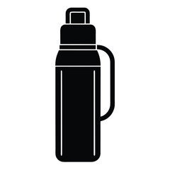thermos bottle Silhouette Icon Vector Art