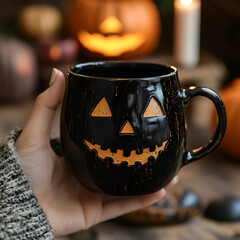 pumpkin mug halloween coffee