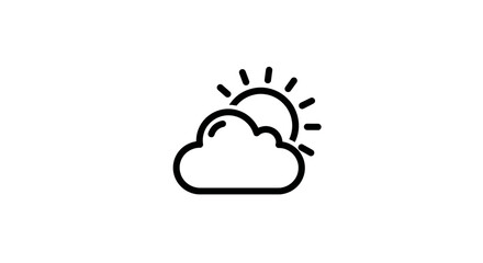 Simple weather icon showing a cloud partially obscuring the sun.