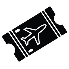 travel ticket Silhouette Icon Vector Art