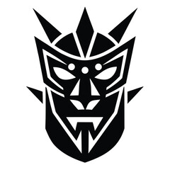 tribal mask Silhouette Icon Vector Art