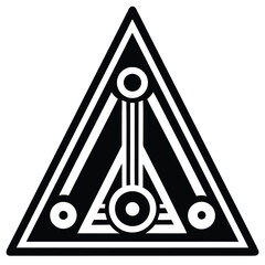 triangle instrument Silhouette Icon Vector Art