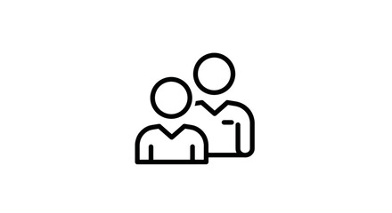 Two people outline icon representing users or a team.