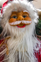 Cozy Christmas Santa Claus Figurines with Furry Hats and White Beards