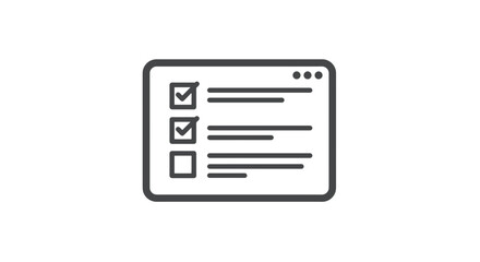 Online Checklist Browser Window Icon for Task Management and Web Forms.
