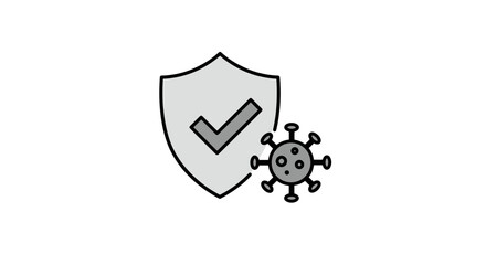 Immunity and protection from COVID19 virus concept icon.
