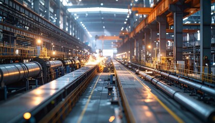 Modern Steel Production Facility Using Hydrogen for Green Energy