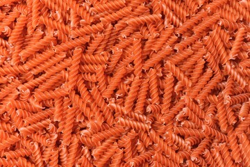 Image of red lentils fusilli pasta.