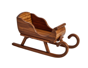 Wooden Sleigh Toy for Children, Simple and Elegant Design