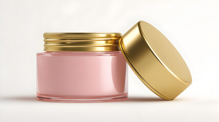 White Face Cream Jar isolated on transparent background Remove png
