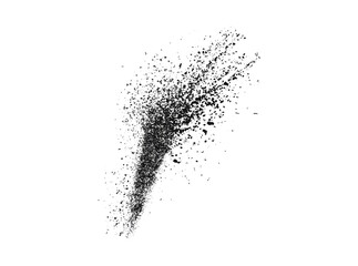 Fototapeta premium Abstract water splash explosion isolated on black background, Isolated On Transparent Background, Png