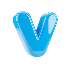 3d render of a blue check mark isolated on transparent background, signifying approval