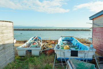青森県大間町　朝の大間崎の風景