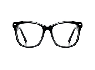 Classic black eyeglasses frame isolated on black background, Isolated On Transparent Background, Png