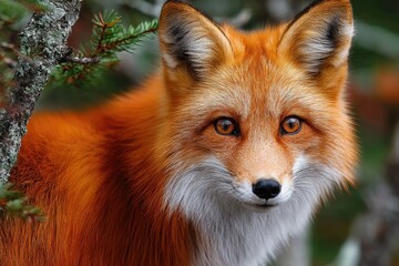 Obraz premium a red fox in the wild