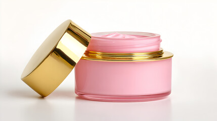 White Face Cream Jar isolated on transparent background Remove png