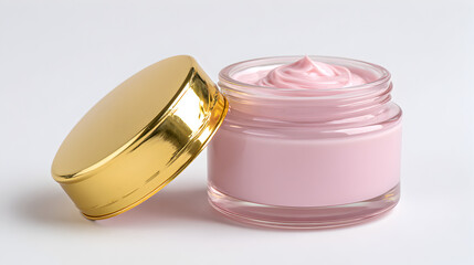 White Face Cream Jar isolated on transparent background Remove png